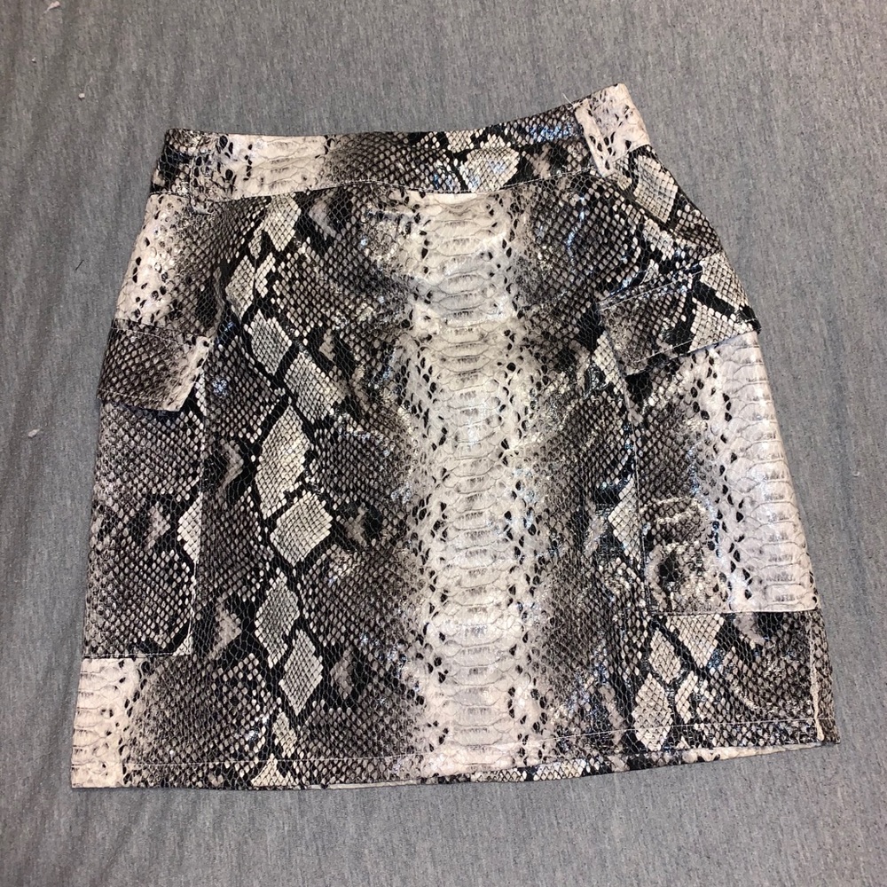 Faux leaver snakeskin skirt